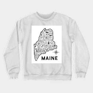 Maine Map Crewneck Sweatshirt